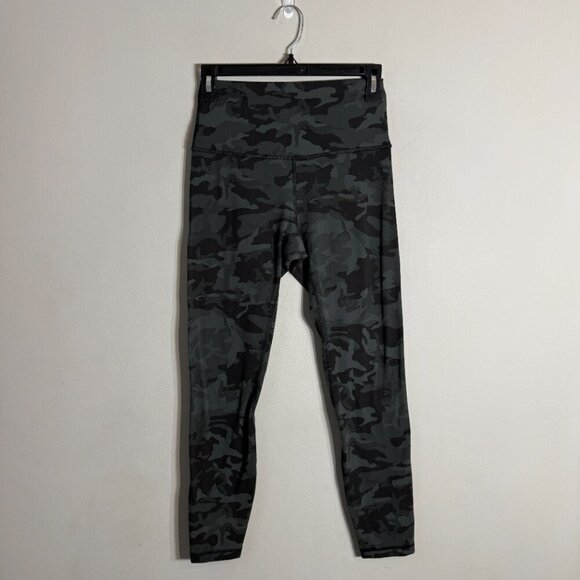 Lululemon Align Pant II 25" Incognito Camo Women's 6 Gator Green Multi Workout - Picture 3 of 11